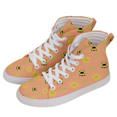 Bee Bug Nature Wallpaper Women s Hi-top Skate Sneakers