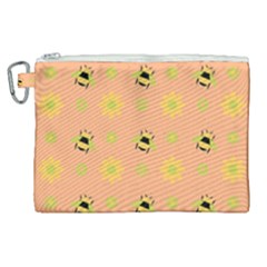 Bee Bug Nature Wallpaper Canvas Cosmetic Bag (xl) by HermanTelo