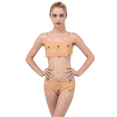 Bee Bug Nature Wallpaper Layered Top Bikini Set