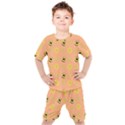 Bee Bug Nature Wallpaper Kids  Tee and Shorts Set View1