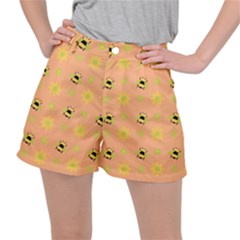 Bee Bug Nature Wallpaper Stretch Ripstop Shorts