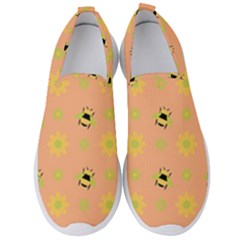 Bee Bug Nature Wallpaper Men s Slip On Sneakers