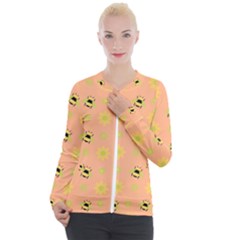 Bee Bug Nature Wallpaper Casual Zip Up Jacket