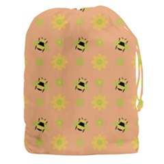 Bee Bug Nature Wallpaper Drawstring Pouch (xxxl) by HermanTelo