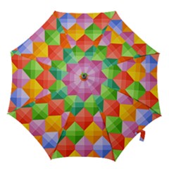 Background Colorful Geometric Triangle Rainbow Hook Handle Umbrellas (small)