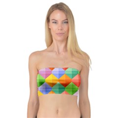 Background Colorful Geometric Triangle Rainbow Bandeau Top by HermanTelo