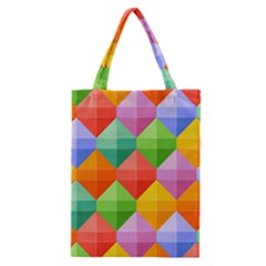 Background Colorful Geometric Triangle Rainbow Classic Tote Bag