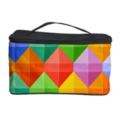 Background Colorful Geometric Triangle Rainbow Cosmetic Storage