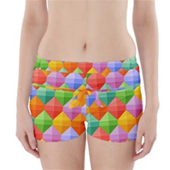 Background Colorful Geometric Triangle Rainbow Boyleg Bikini Wrap Bottoms