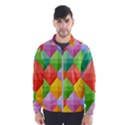 Background Colorful Geometric Triangle Rainbow Men s Windbreaker View1