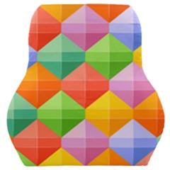 Background Colorful Geometric Triangle Rainbow Car Seat Back Cushion 