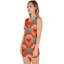 Background Floral Pattern Red Bodycon Dress View2