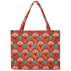 Background Floral Pattern Red Mini Tote Bag