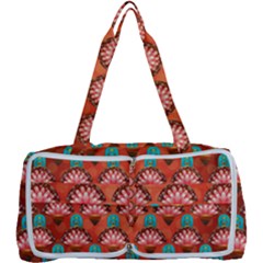 Background Floral Pattern Red Multi Function Bag by HermanTelo