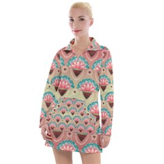 Background Floral Pattern Pink Women s Hoodie Dress