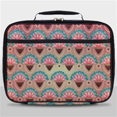 Background Floral Pattern Pink Full Print Lunch Bag by HermanTelo