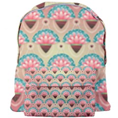 Background Floral Pattern Pink Giant Full Print Backpack by HermanTelo