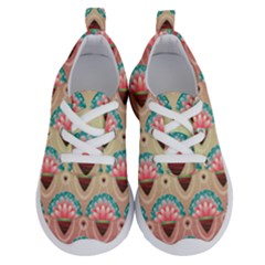 Background Floral Pattern Pink Running Shoes