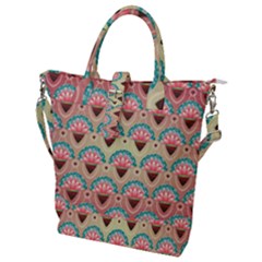 Background Floral Pattern Pink Buckle Top Tote Bag by HermanTelo