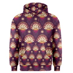 Background Floral Pattern Purple Men s Pullover Hoodie