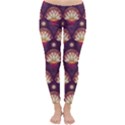 Background Floral Pattern Purple Classic Winter Leggings View1