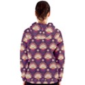 Background Floral Pattern Purple Women s Zipper Hoodie View2