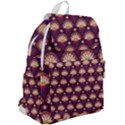 Background Floral Pattern Purple Top Flap Backpack View2