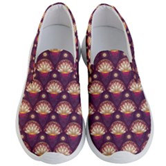 Background Floral Pattern Purple Men s Lightweight Slip Ons by HermanTelo