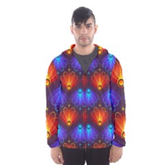 Background Colorful Abstract Men s Hooded Windbreaker