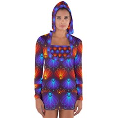 Background Colorful Abstract Long Sleeve Hooded T-shirt