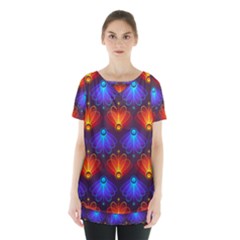 Background Colorful Abstract Skirt Hem Sports Top