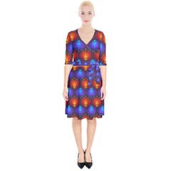 Background Colorful Abstract Wrap Up Cocktail Dress