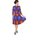 Background Colorful Abstract Quarter Sleeve Waist Band Dress View2