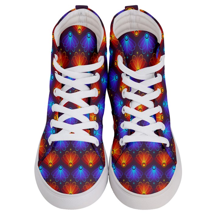 Background Colorful Abstract Men s Hi-Top Skate Sneakers