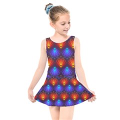 Background Colorful Abstract Kids  Skater Dress Swimsuit by HermanTelo