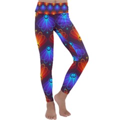 Background Colorful Abstract Kids  Lightweight Velour Classic Yoga Leggings by HermanTelo