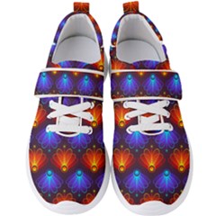 Background Colorful Abstract Men s Velcro Strap Shoes