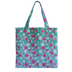 Background Frozen Fever Zipper Grocery Tote Bag