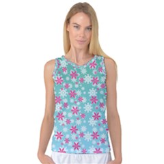 Background Frozen Fever Women s Basketball Tank Top