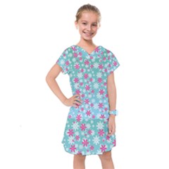 Background Frozen Fever Kids  Drop Waist Dress