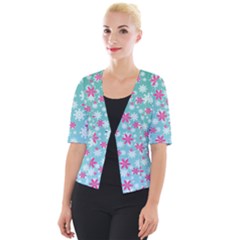 Background Frozen Fever Cropped Button Cardigan