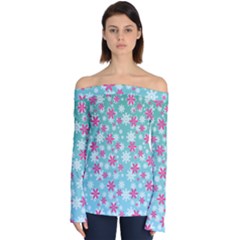 Background Frozen Fever Off Shoulder Long Sleeve Top