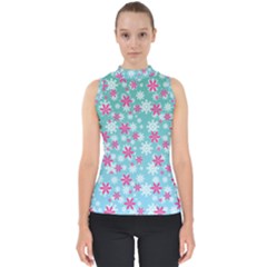 Background Frozen Fever Mock Neck Shell Top