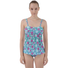 Background Frozen Fever Twist Front Tankini Set by HermanTelo