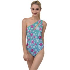 Background Frozen Fever To One Side Swimsuit