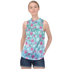 Background Frozen Fever High Neck Satin Top by HermanTelo