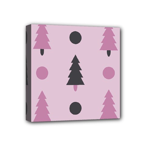 Christmas Tree Fir Den Mini Canvas 4  X 4  (stretched) by HermanTelo