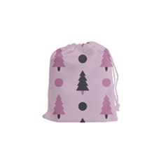 Christmas Tree Fir Den Drawstring Pouch (small) by HermanTelo