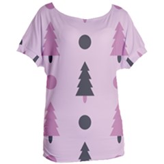 Christmas Tree Fir Den Women s Oversized Tee