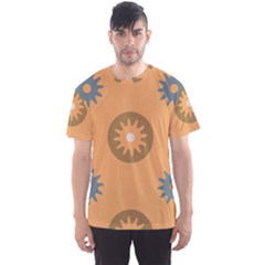 Flowers Screws Rounds Circle Men s Sports Mesh Tee